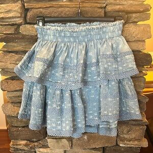 Aerie Blue Floral Skirt